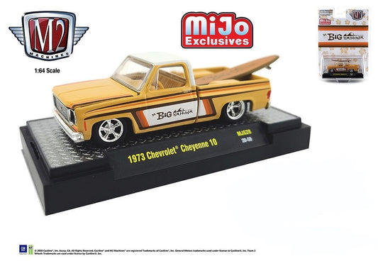 M2 Machines 1:64 Mijo Exclusive 1973 Chevrolet Cheyenne C10 Truck "Da Big Kahuna" with Surfboard Limited Edition 4,800