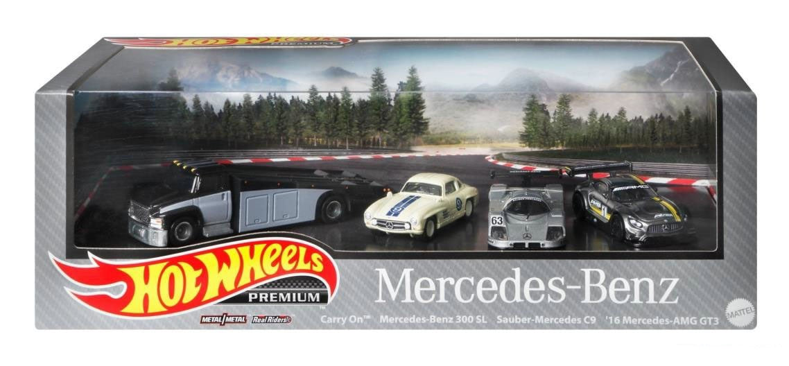 Hot Wheels 2021 1/64 Premium Diorama Collector Mercedes Racing