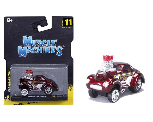 Muscle Machines 1:64 Willys 1941 Coupe Gasser RD **Damaged Cards***