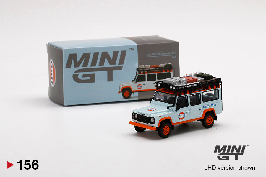 Mini GT 1:64 Land Rover Defender 110 Gulf [USA EXCLUSIVE PRODUCT] ***in clamshell blisters***