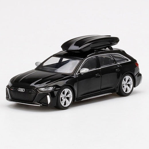 Mini GT 1:64 Mijo Audi RS 6 Avant Black w/ Roof Box
