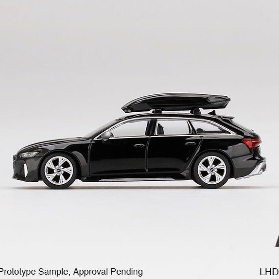 Mini GT 1:64 Mijo Audi RS 6 Avant Black w/ Roof Box