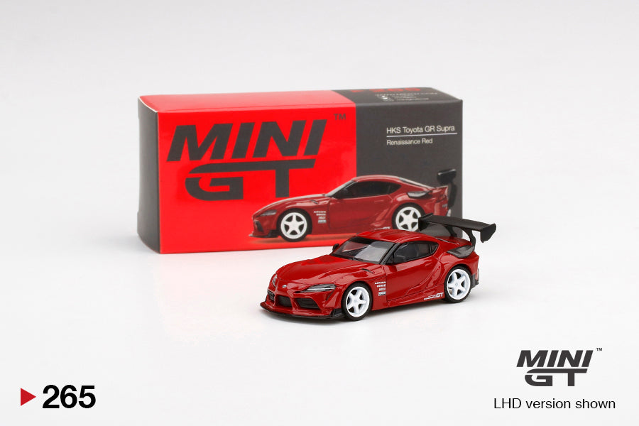 Mini GT 1:64 Mijo HKS Toyota GR Supra Renaissance Red ***in clamshell blisters***