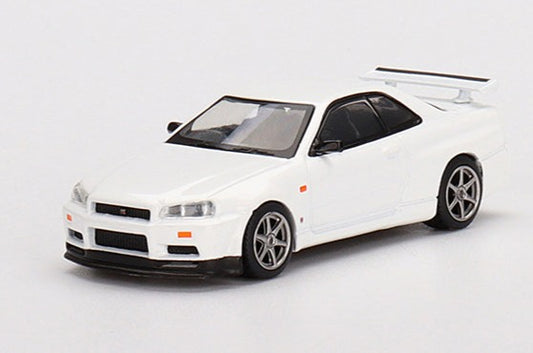 Mini GT 1/64 Nissan Skyline GT-R (R34) V-Spec N1 White ***in clamshell blisters***