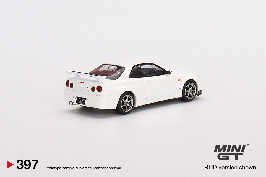 Mini GT 1/64 Nissan Skyline GT-R (R34) V-Spec N1 White ***in clamshell blisters***