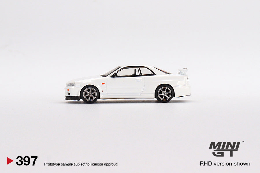 Mini GT 1/64 Nissan Skyline GT-R (R34) V-Spec N1 White ***in clamshell blisters***