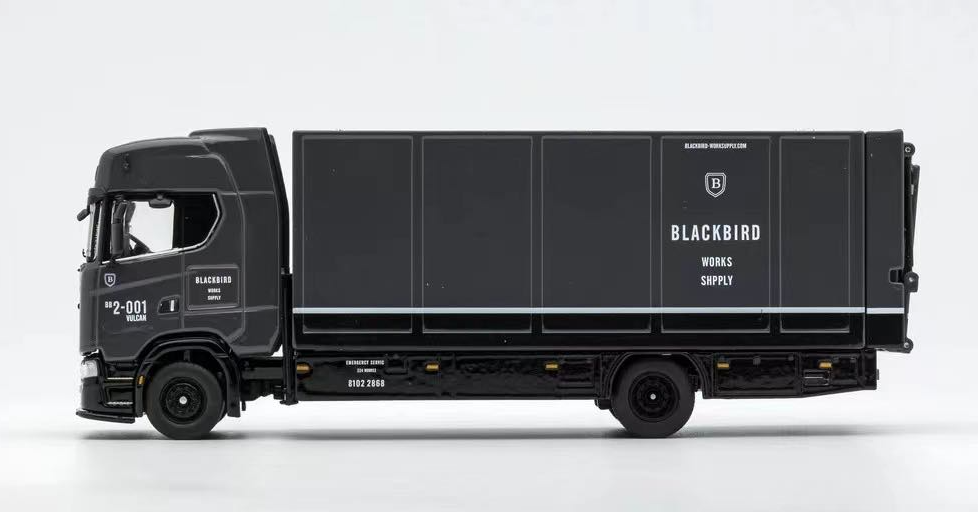 GCD 1/64 S730 Enclosed Double Deck Gull Wing Tow Truck - Blackbird