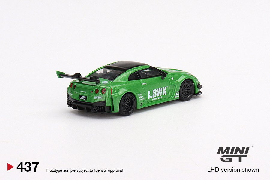 Mini GT 1:64 LB-Silhouette WORKS GT NISSAN 35GT-RR Ver.2 Apple Green ***in clamshell blisters***