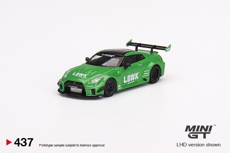 Mini GT 1:64 LB-Silhouette WORKS GT NISSAN 35GT-RR Ver.2 Apple Green ***in clamshell blisters***