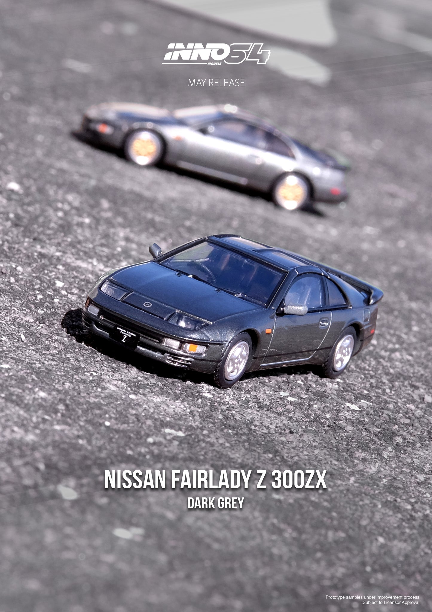 Inno64 1/64 NISSAN 300ZX (Z32) Oxford Grey Metallic