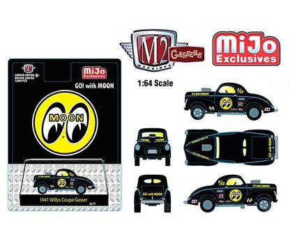 M2 1:64 MiJo Exclusives Auto-Gasser 1941 Willy's Coupe Gasser Mooneyes