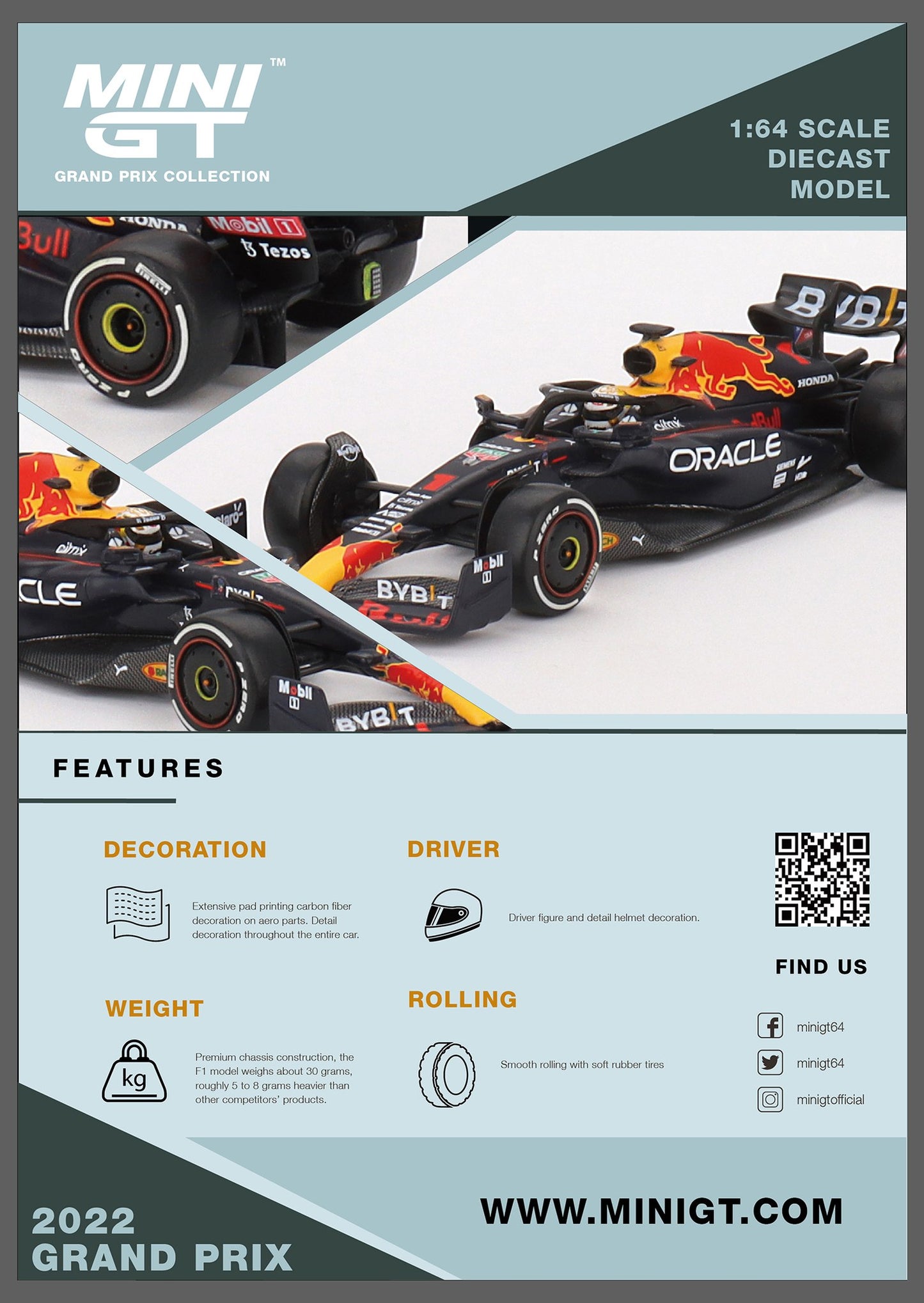 Mini GT 1/64 F1 AlphaTauri AT03 #10 Pierre Gasly 2022 F1 ***in clamshell blisters***