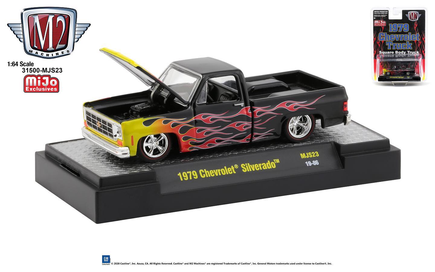 M2 Machines 1993 Chevrolet C1500 454SS Pickup Custom Black w