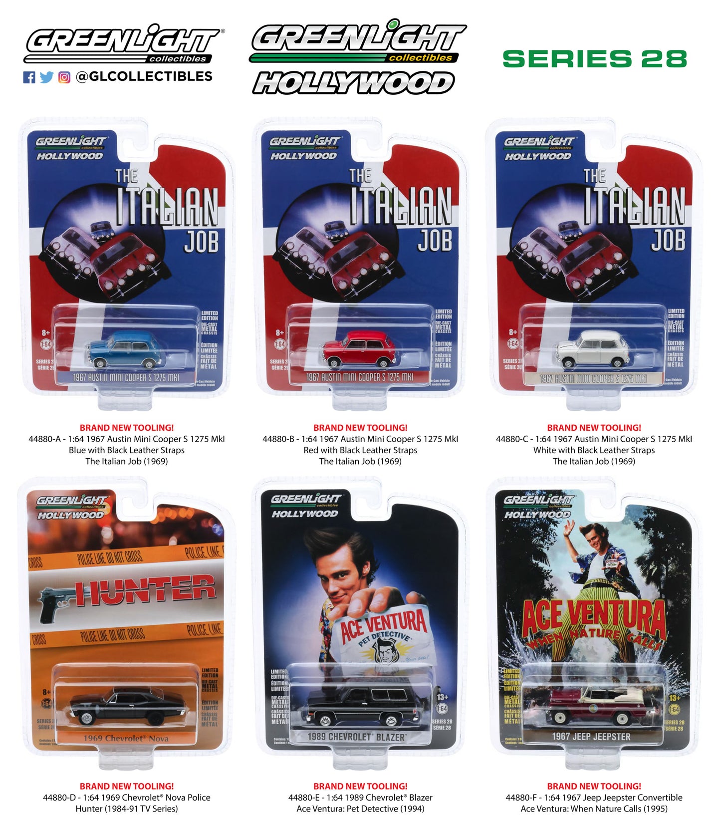 Greenlight 1:64 Hollywood Series 28 - Hunter (1984-91 TV Series) - 1969 Chevrolet Nova Police