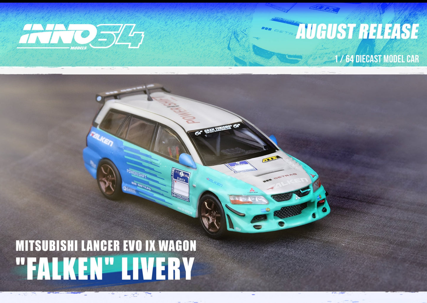 Inno64 1:64 MITSUBISHI LANCER EVOLUTION IX Wagon "FALKEN" Livery