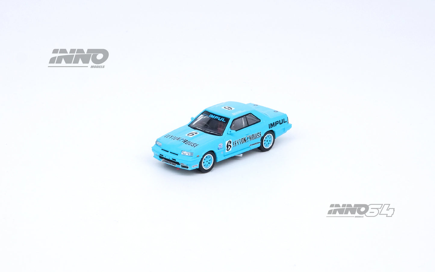 Inno64 1/64 NISSAN SKYLINE 2000 Turbo RS-X (HR31) #6 "LEYTON HOUSE" JTCC 1987 - Hajime Kitano / Masahiko Kageyama