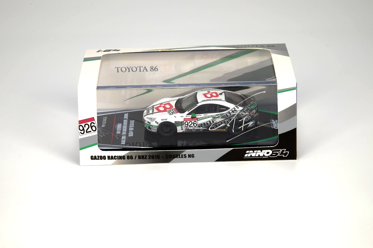 Inno64 1:64 TOYOTA 86 #926 "BRIDE" GAZOO RACING 86/BRZ 2016 CHARLES NG