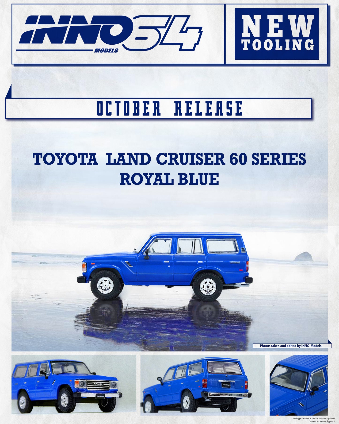 Inno64 1:64 TOYOTA LAND CRUISER FJ60 Royal Blue