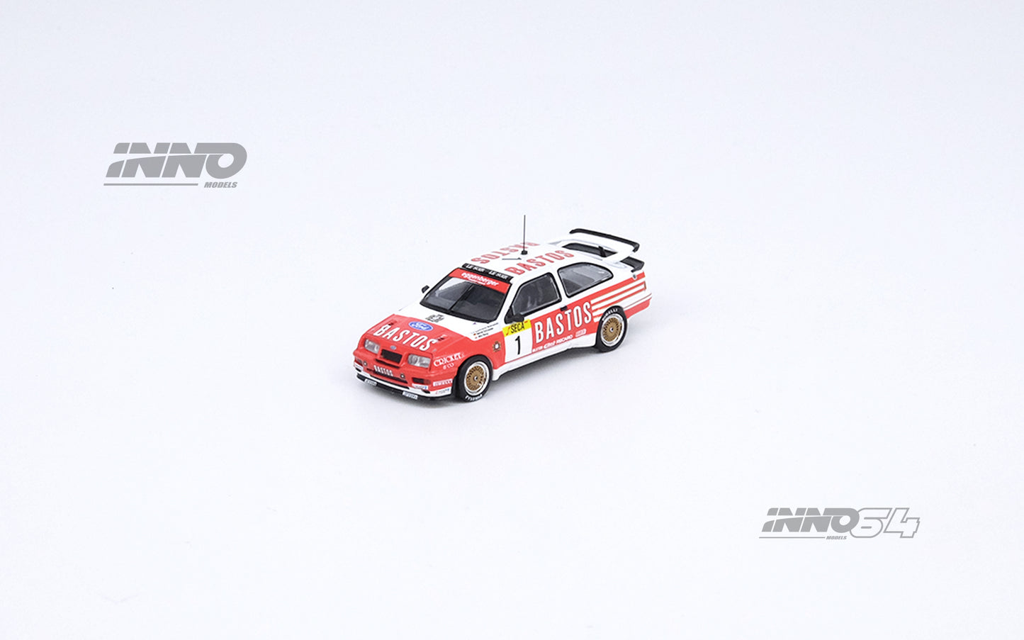 Inno64 1/64 FORD SIERRA RS500 COSWORTH #1 "BASTOS" SPA 24 HOURS 1989 Winner