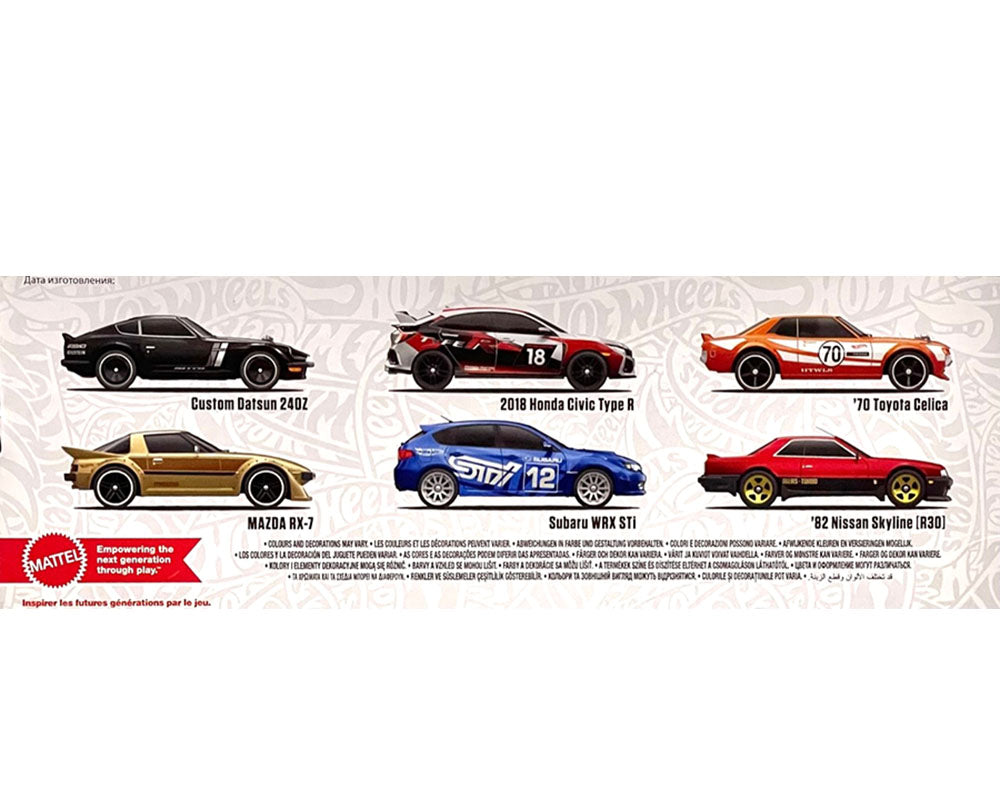 Hot Wheels 1:64 Import Theme Multipack 6 Cars Set