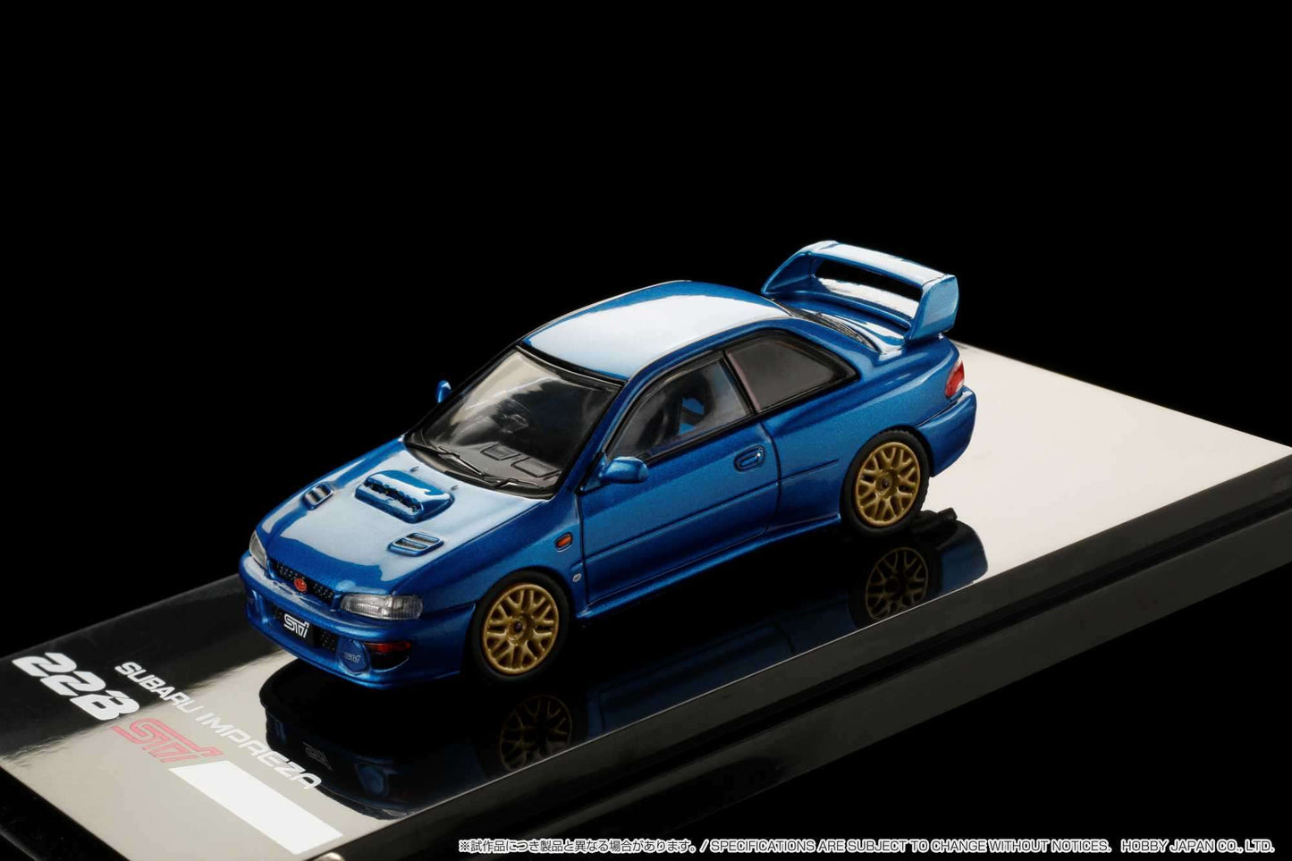 Hobby Japan 1/64 SUBARU IMPREZA 22B STi Version (GC8改) With EJ22改 engine display