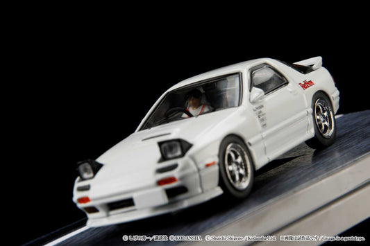 HJ 1/64 Mazda RX-7 (FC3S) RedSuns / Ryosuke Takahashi (INITIAL D - Diorama Set)