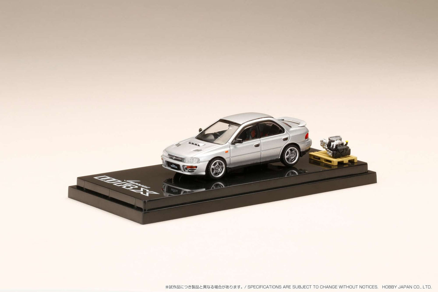 Hobby Japan 1/64 SUBARU IMPREZA WRX (GC8) 1992 with Engine Display Model