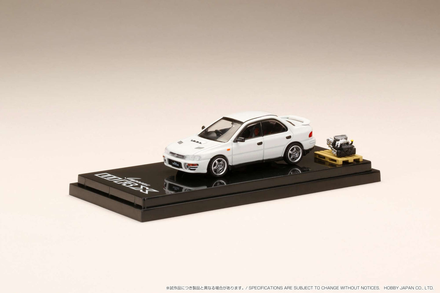 Hobby Japan 1/64 SUBARU IMPREZA WRX (GC8) 1992 with Engine Display Model