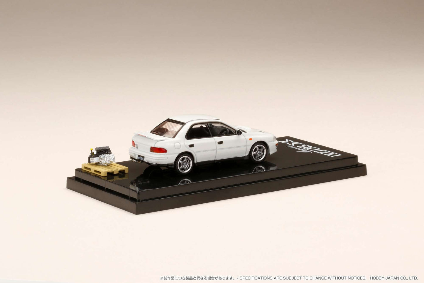 Hobby Japan 1/64 SUBARU IMPREZA WRX (GC8) 1992 with Engine Display Model