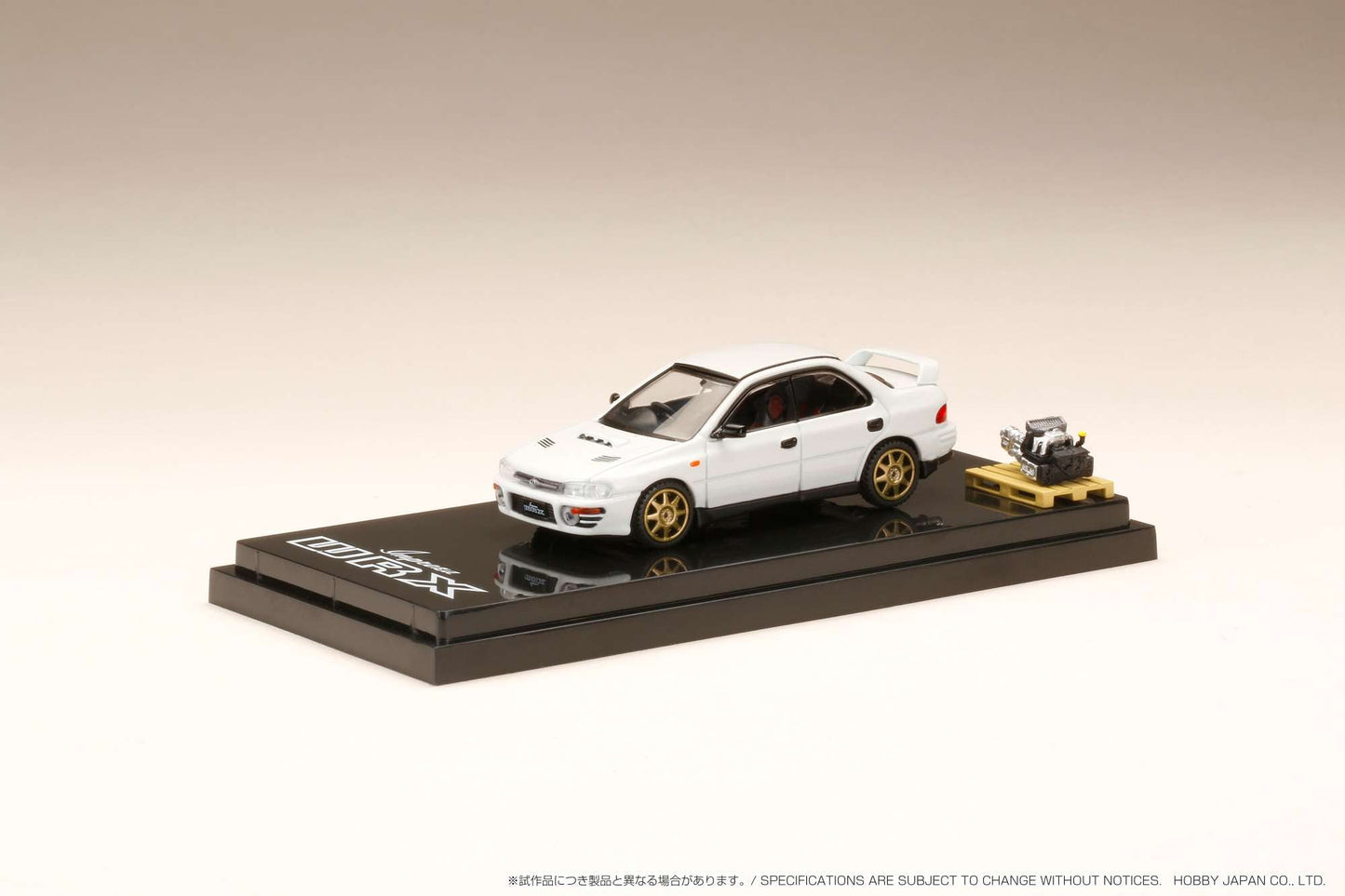 Hobby Japan 1/64 SUBARU IMPREZA WRX (GC8) 1992 Customized Version with Engine Display Model