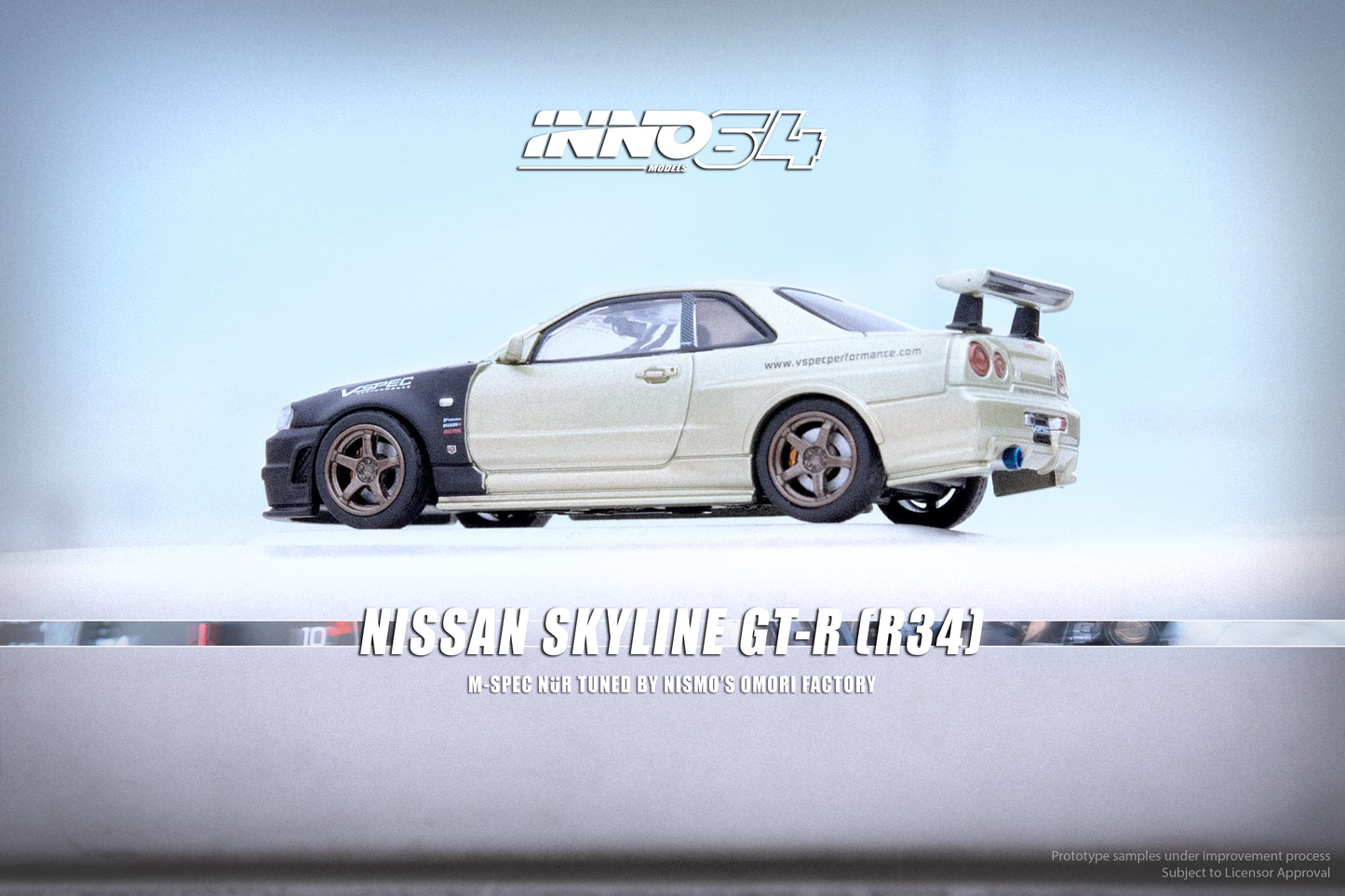 Inno64 1/64 NISSAN SKYLINE GT-R (R34) M-SPEC NUR Tuned by NISMO OMORI FACTORY