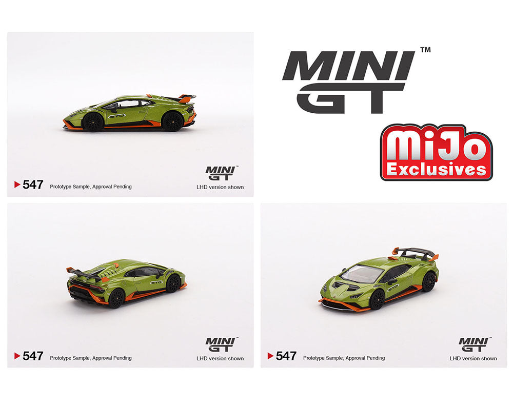 Mini GT 1/64 Lamborghini Huracán STO – Verde Citrea ***in clamshell blisters***