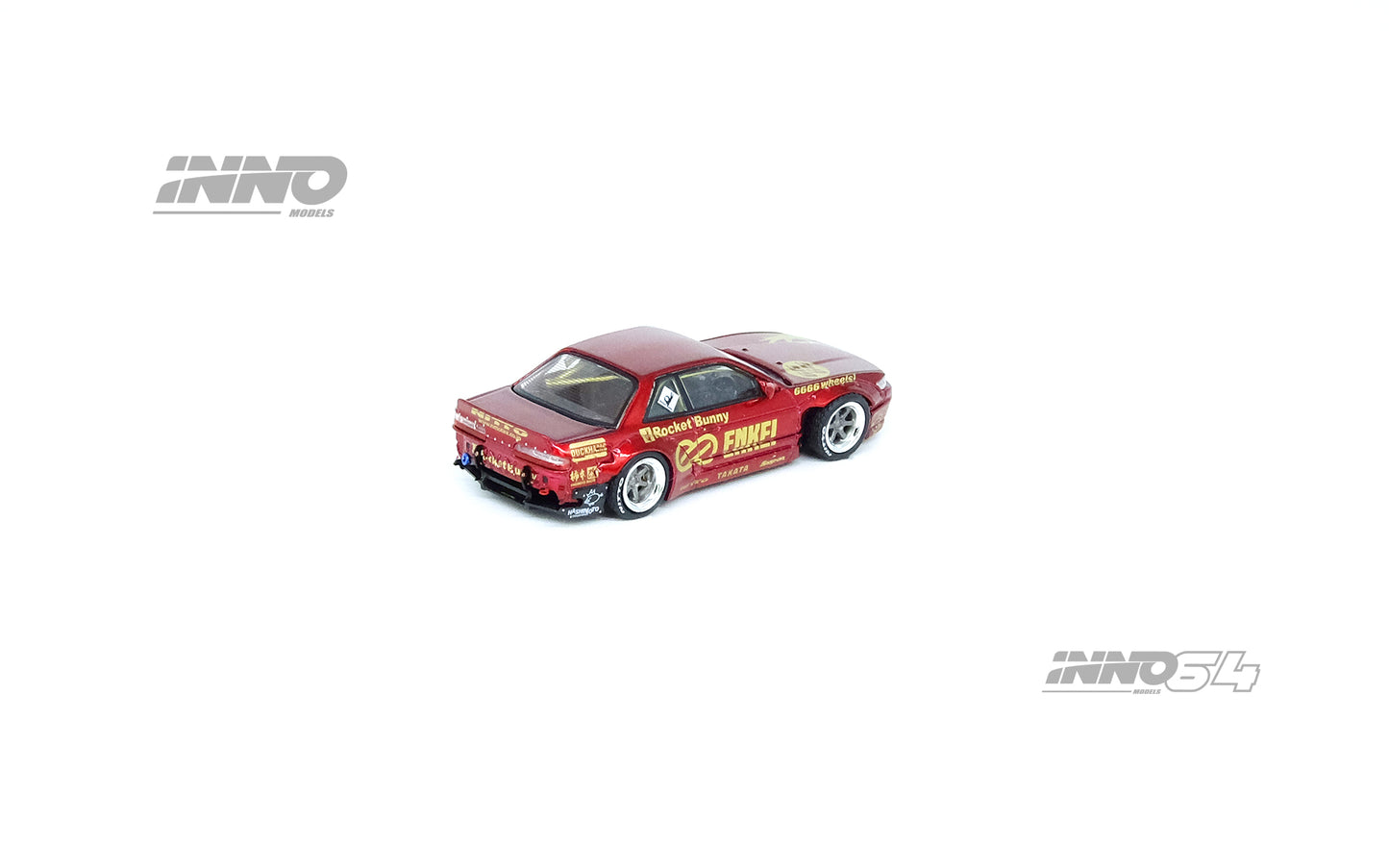 Inno64 1/64 NISSAN SILVIA S13 (V2) PANDEM / ROCKET BUNNY Red Metalic
