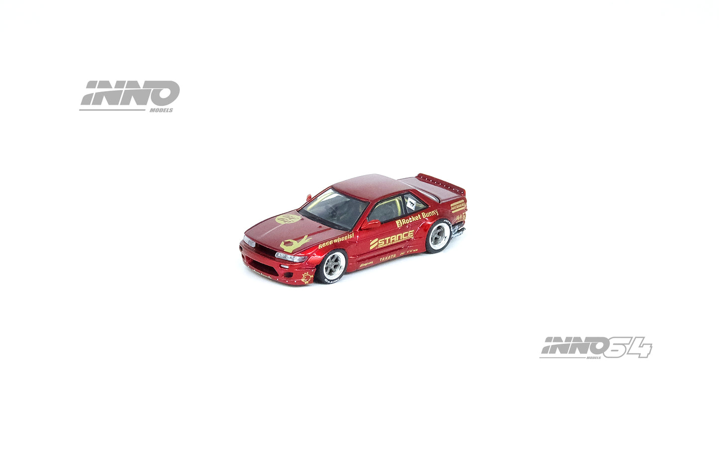 Inno64 1/64 NISSAN SILVIA S13 (V2) PANDEM / ROCKET BUNNY Red Metalic