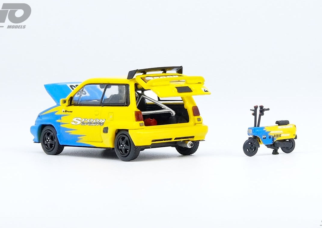Inno64 HONDA CITY TURBO II "SPOON SPORTS" Custom Livery With MOTOCOMPO