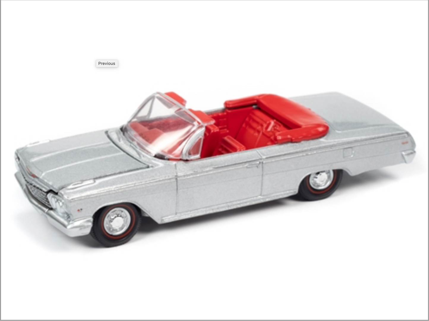 Auto World 1:64 Premium 1962 Chevrolet Impala SS Convertible (Satin Silver Poly)