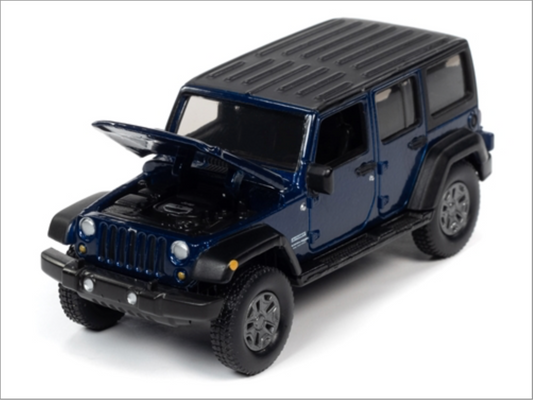 Auto World 1:64 Premium 2018 Jeep Wrangler JK Unlimited Sport (4 door) (Purple Metallic with Flat Black)