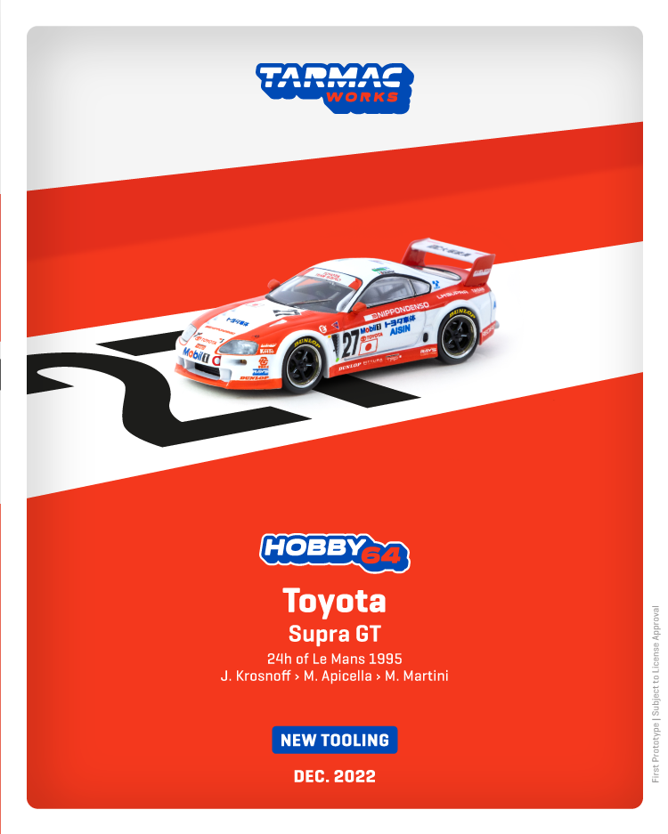Tarmac Works 1:64 Toyota Supra GT 24h of Le Mans 1995 J Krosnoff / M Apicella / M Martini