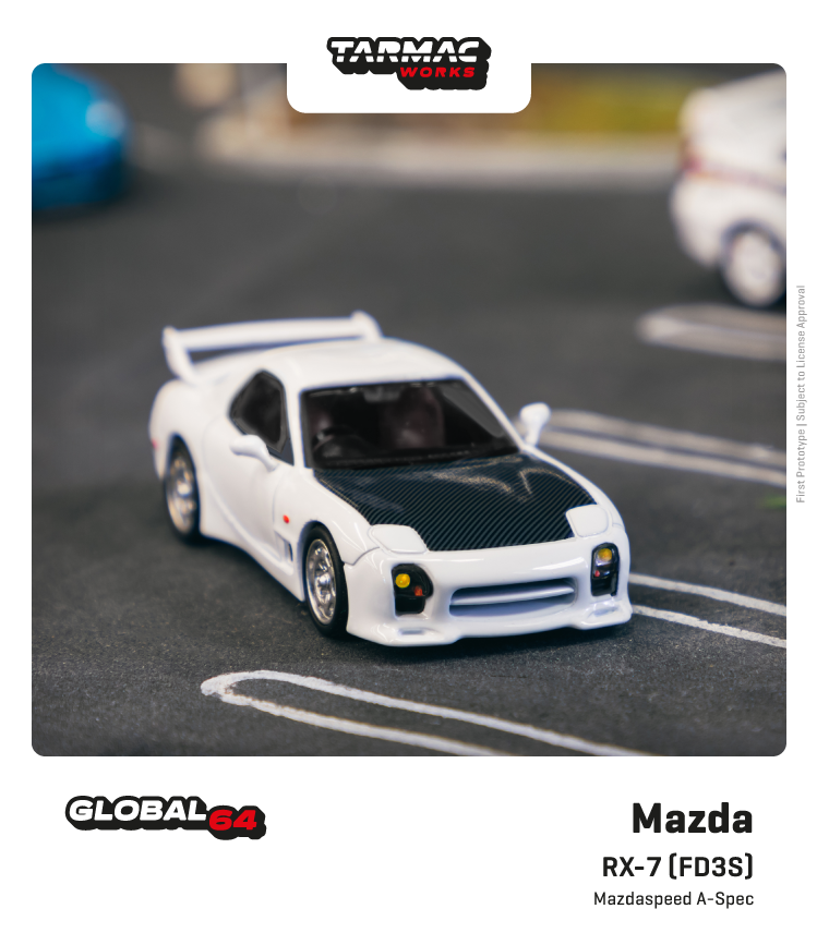 Tarmac Works 1/64 Mazda RX-7 (FD3S) Mazdaspeed A-Spec Chaste White