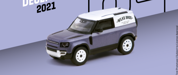 Tarmac Works 1/64 Land Rover Defender 90 Matt Blue Grey