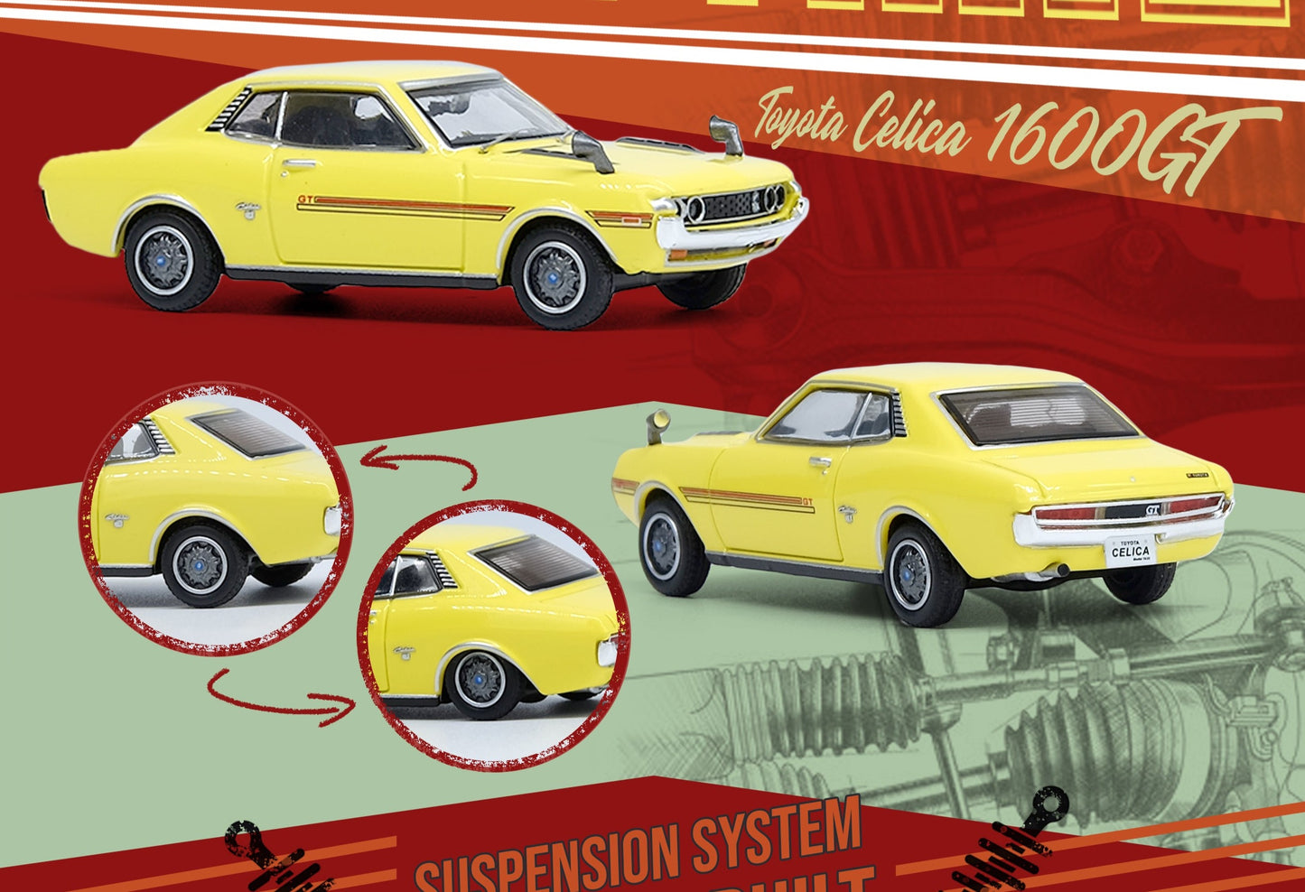 Inno64 1:64 TOYOTA CELICA 1600GT (TA22) Yellow