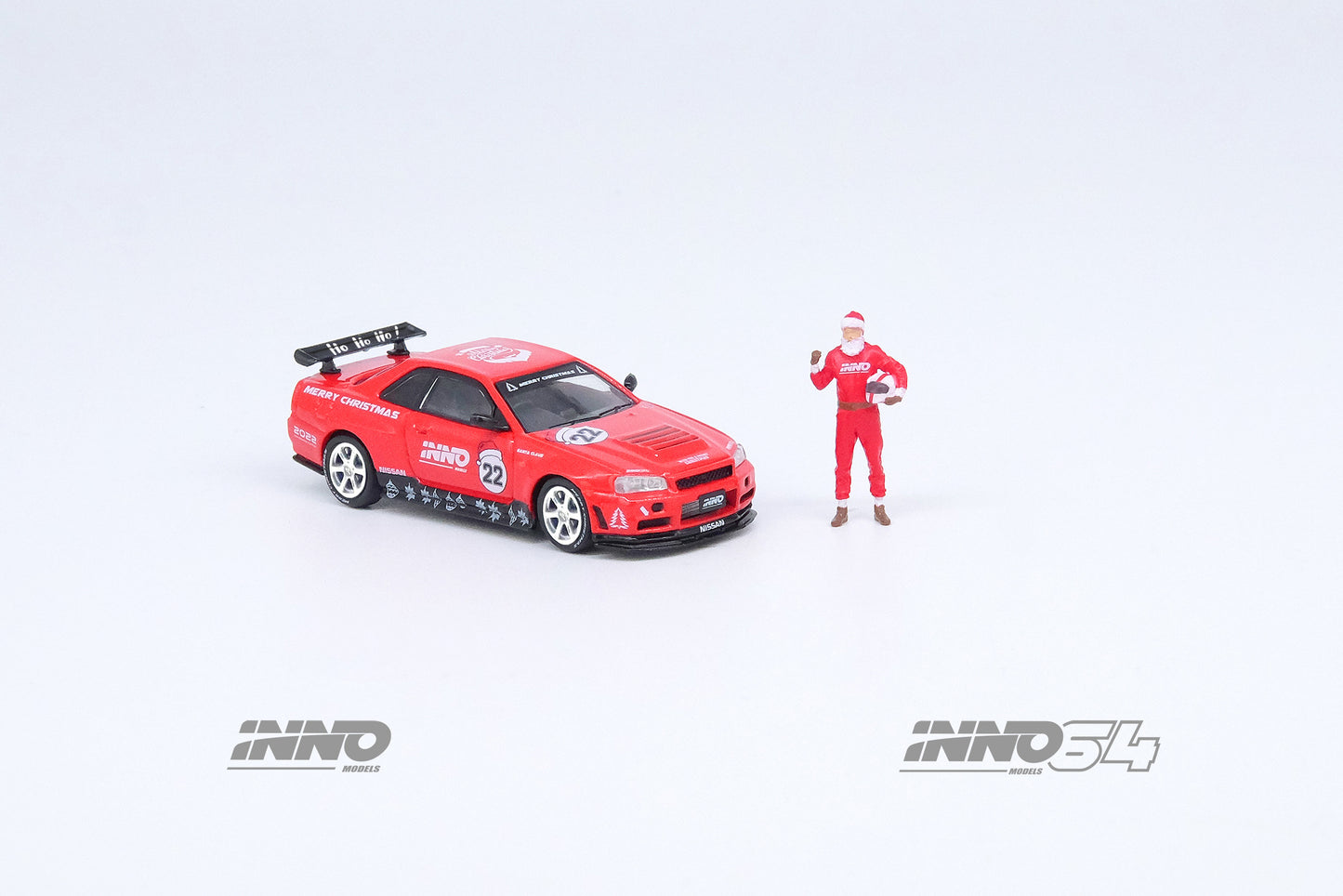 Inno64 1:64 NISSAN SKYLINE GT-R (R34) R-Tune X'MAS 2022 Special Edition