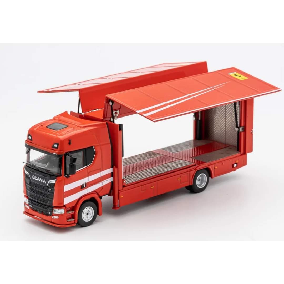 GCD 1/64 S730 Enclosed Double Deck Gull Wing Tow Truck - Ferrari