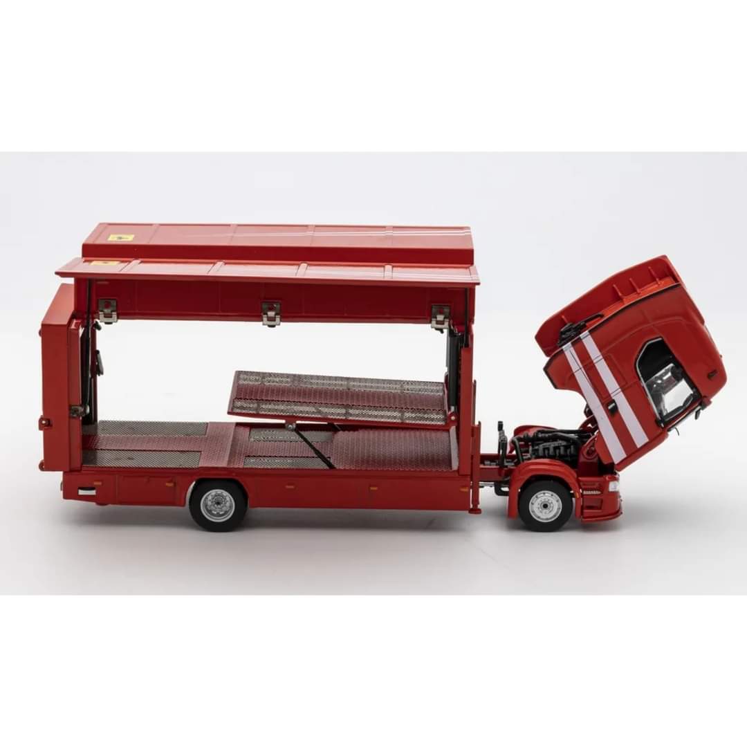 GCD 1/64 S730 Enclosed Double Deck Gull Wing Tow Truck - Ferrari