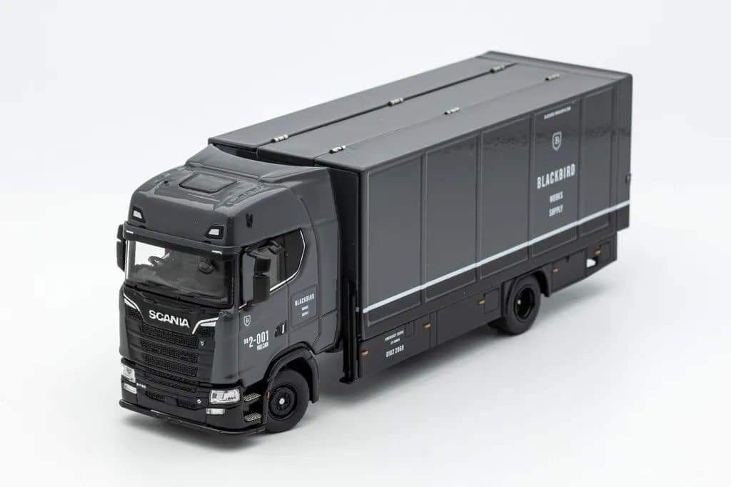 GCD 1/64 S730 Enclosed Double Deck Gull Wing Tow Truck - Blackbird