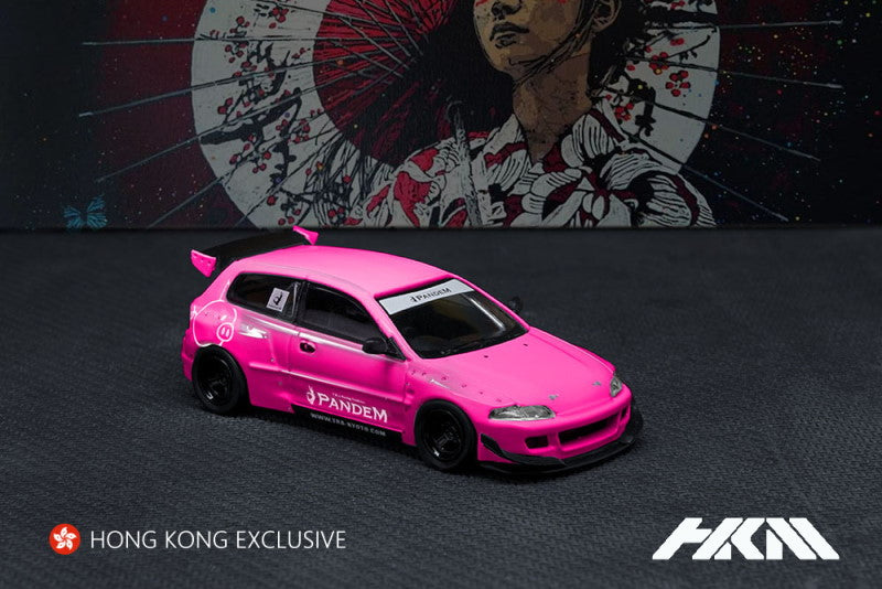 HKM 1/64 Civic EG6 Pandem Rocket Bunny Pink