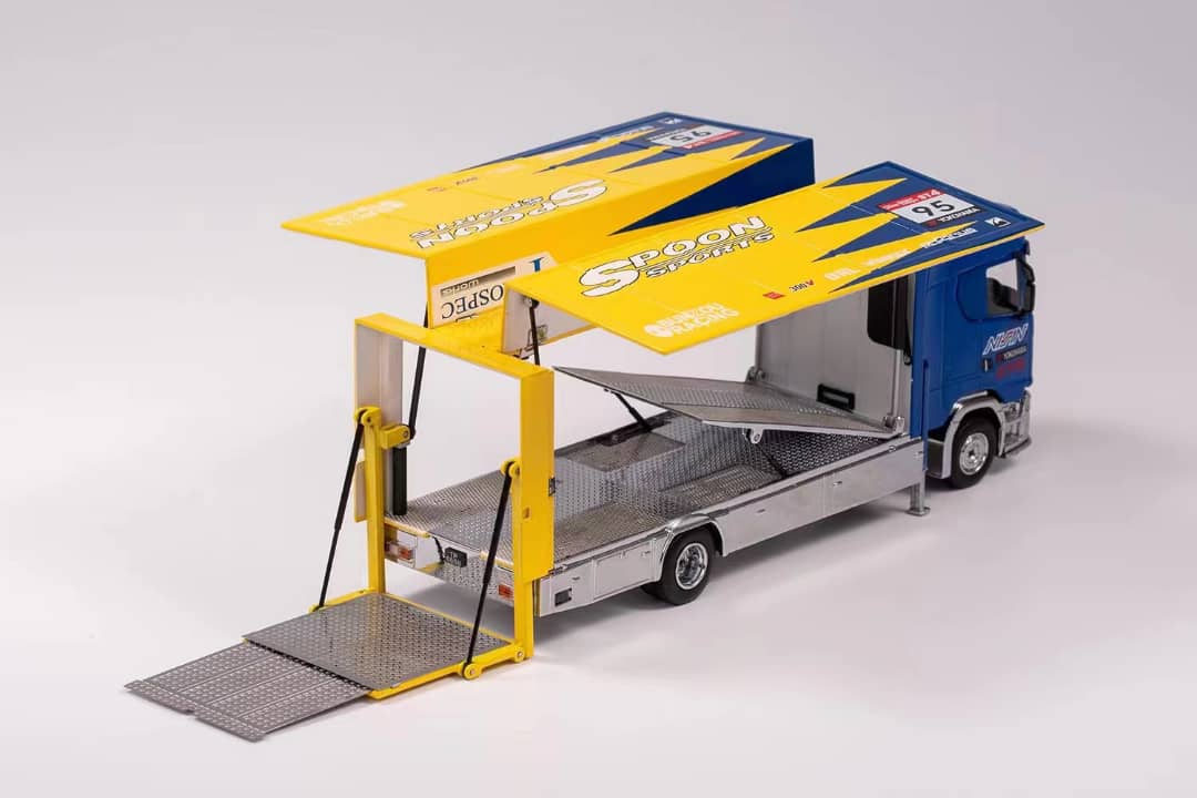 GCD 1/64 S730 Enclosed Double Deck Gull Wing Tow Truck SPOON
