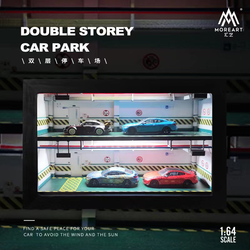 MoreArt 1:64 Double Storey Car Park with Switch Light
