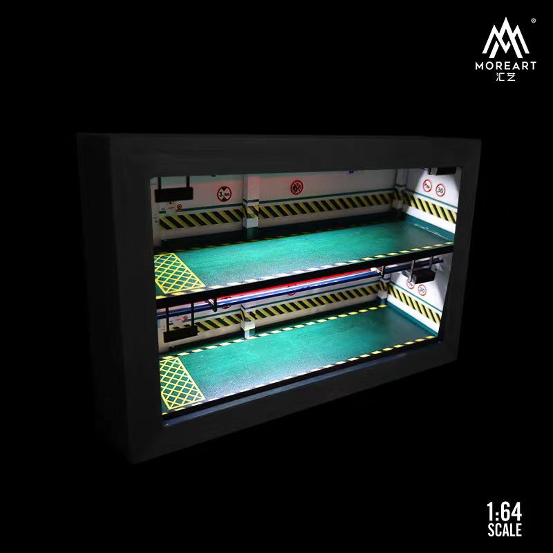 MoreArt 1:64 Double Storey Car Park with Switch Light