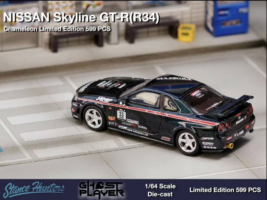 Stance Hunters 1/64 Skyline GT-R R34 Nismo Z-Tune - Midnight Purple
